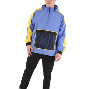 Logo personnalisé pour hommes coupe-vent Rip Stop veste à capuche respirante doublure en maille pull-over extérieur tissu tissé personnalisé - Product Image 3