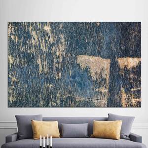 Tableau mural en toile imprimée bleu marine : motif abstrait en plâtre, toile encadrée - Product Image 1