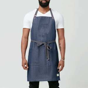 Pakistan Manufactured Solid Color Denim <b>Apron</b> New Cotton Stuff Made Denim <b>Apron</b> - Product Image 6