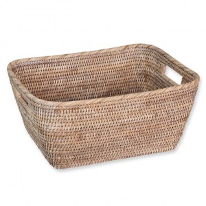 Artex Green Earth Set 2 Purbeck Rattan Wicker Handmade Eco-Friendly Modern <b>Rectangle</b> <b>Storage</b> <b>Baskets</b> Natural Rattan - Product Image 2