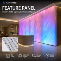 Lembar LED Pixel Ultra Tipis 250MM SPI RGBW IC Dapat Dipotong Lembar LED Fleksibel Lampu Latar Belakang Marmer Tampilan Lampu LED Pixel