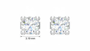 Boucles d'oreilles solitaires en diamant rond éthique de qualité supérieure 0,20 CTTW, idéales pour les tenues de mariée, les cadeaux romantiques et les looks élégants au quotidien - Product Image 2