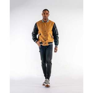 Negozio Imperio Bomber da uomo grigio in similpelle con tessuto stile unico taglia S - Product Image 2