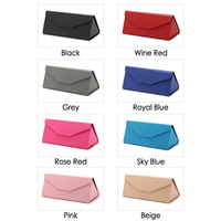 Étuis à lunettes de vue et de soleil en PU tendance, pliables, portables, en forme de triangle, vente en gros