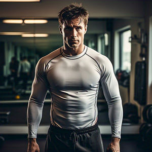 Vêtements de plage d'été pour hommes Chemises de compression Design personnalisé Vêtements de sport Rash Guard Manches courtes Caractéristique respirante - Product Image 5