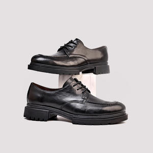 Chaussures décontractées légères avec semelle absorbant la transpiration et structure flexible, chaussures de tous les jours pour hommes, chaussures en cuir - Product Image 3