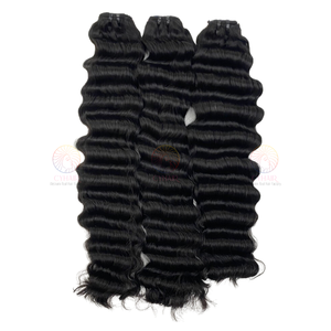 Proveedor vietnamita 100% Virgin Hair Raw Vietnamese Hair Bulk Deep Wave Cabello humano - Product Image 5