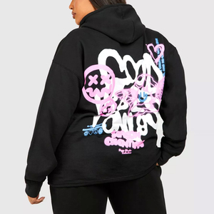Wholesale High Quality Embroidery Custom logo Cheap Price Women Hoodies / Street Style Custom Logo Printed Casual Women Hoodies - Product Image 2
