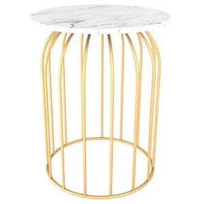 Fer de table d'appoint en métal de qualité supérieure avec marbre arrondi taille personnalisée style unique pour une utilisation à domicile hôtel. - Product Image 2