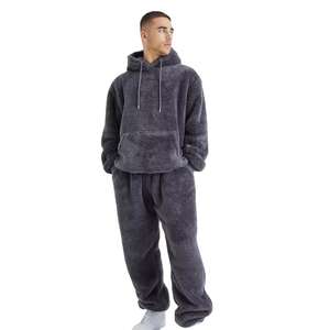 Survêtement personnalisé en polaire Sherpa pour hommes Ensembles en polaire Sherpa pour hommes Survêtement personnalisé en deux pièces - Product Image 1