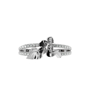 Ajretail Forever ไปด้วยกันแหวนคู่0.24ct เพชรธรรมชาติสีสูง VS-SI สีทองชุบสีเหลืองทองคำขาวได้รับการรับรอง IGI - Product Image 3