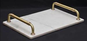 Fourniture directe d'usine meilleure qualité faite à la main moderne bois os incrustation Rectangle 12X12 pouces plateau de service décor à la maison Restaurant - Product Image 5