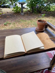 Da Tạp Chí 8x6 inch OEM tùy chỉnh logo handmade máy tính xách tay với giấy kraft cổ điển bằng văn bản nhật ký FBA amazn bán buôn - Product Image 2