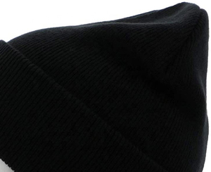 Unisex Black Knit Beanie Hat 100% Acrylic Solid Color Casual <b>Winter</b> <b>Cap</b> for Adults 56-58CM Head Circumference - Product Image 6