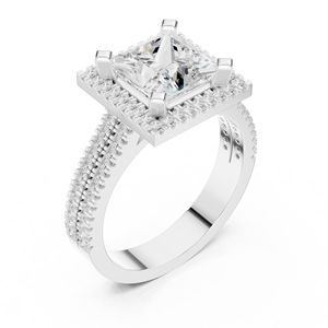 Anillo de diamante de laboratorio de 14K para propuesta - Product Image 5
