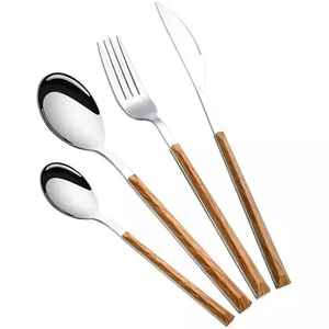 Ensemble de couverts en acier de qualité supérieure, design métallique, pour la maison, l'hôtel, le restaurant et le camping, ustensiles de cuisine, décoration pour un usage quotidien - Product Image 4