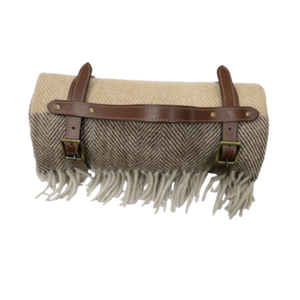 ผ้ามัสตาร์ดลายก้างปลาและผ้าห่มสีน้ำตาลธรรมชาติที่มาใหม่จากผู้ผลิตอินเดีย - Product Image 5