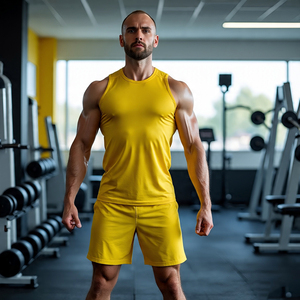 <b>Men's</b> <b>Gym</b> <b>Tank</b> <b>Top</b> <b>Men</b> Fitness Sleeveless TShirt Breathable Sports Vests Male Muscle Fit Bodybuilding Singlets Vests <b>Men</b> - Product Image 3