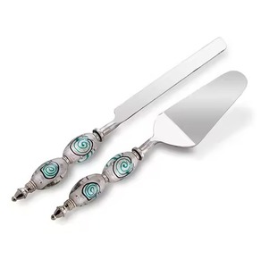 Cuchillo decorativo para cortar pasteles de latón, cuchara para servidor, utensilio de cocina, juego de comedor de Metal - Product Image 6