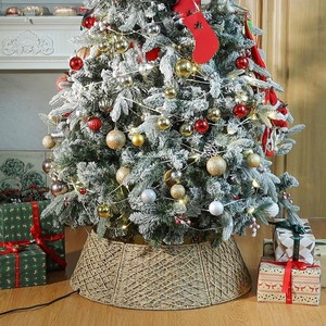 Décorations de Noël pour sapin de Noël, colliers en herbe de mer tissés à la main, support de couverture pour sapins de Noël et décorations d'intérieur - Product Image 5