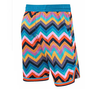 Short de basket-ball tendance pour homme en polyester avec logo personnalisé imprimé par sublimation Short de course en maille élastique à séchage rapide - Product Image 2