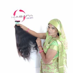 Extensiones de cabello a granel indio Virgen sin procesar Natural 100%, cutícula alineada, estilos de ondas rectas y corporales para mujeres negras - Product Image 2