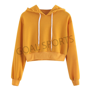 Nouveau sweat à capuche crop top personnalisé pour femme avec logo de l'acheteur Saison d'hiver Mode avant Logo Design offert par le Pakistan - Product Image 1