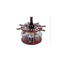 Soporte de vidrio y madera de alta calidad, base de metal para decoración de sobremesa - Product Image 3