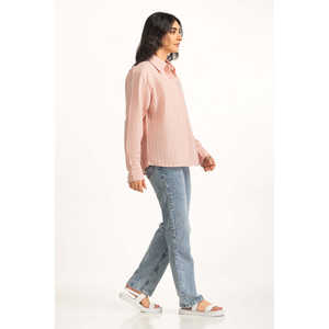 Camisas Casuales de Moda Sencilla para Mujer, Talla XL, Popelina de Algodón Tejido con Cuello Solapa, Diseño Liso para Primavera, Verano y Otoño - Product Image 2