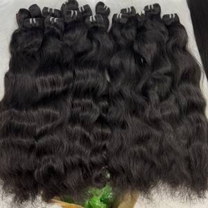 PURE CAMBODIAN NATUREL WAVE CUTICULE ALIGNÉ DE VRAIS EXTENSIONS DE CHEVEUX HUMAINS MEILLEURE VENTE Remy Hair Super Double Drawn - Product Image 6