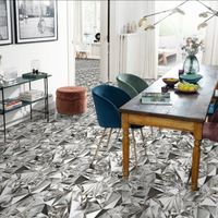 Carreaux de porcelaine 60x60 cm, carrelage de sol en porcelaine polie et émaillée, brillant, durable, carrelage vitrifié, carrelage moderne pour intérieur.