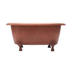 La bañera de cobre hecha a mano muestra la artesanía artesanal, añadiendo autenticidad y singularidad a su espacio de baño. - Product Image 1