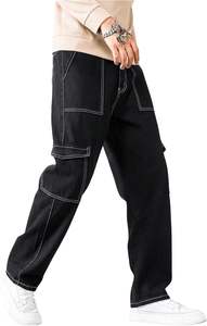 Pantalon en denim de haute qualité, au design unique et à usage de rue pour hommes, couleur noire, pantalon en jean avec service OEM - Product Image 4