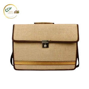Sacs de séminaire en jute de qualité avec de beaux dessins et des poignées solides Textiles de qualité et produits en cuir - Product Image 1