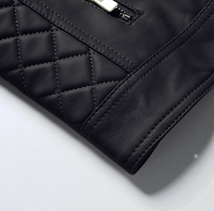 Customizable <b>Women's</b> Winter <b>Coat</b> Jacket Real Sheep Leather Breathable Zipper Quilted Viscose Knitted Lining Cotton OEM Wholesale - Product Image 4