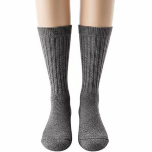 Chaussettes d'hiver en tricot, mélange de coton et de polyester, respirantes, chaudes, confortables, usage quotidien, unisexe, adulte, vente en gros de vêtements - Product Image 1