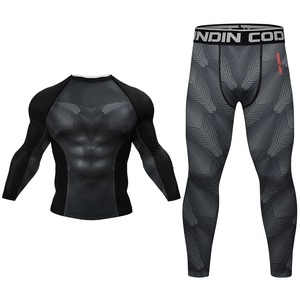 Cody Lundin Homme Chemise + Pantalon Gym Ensemble Hommes MMA No Gi Jiu-Jitsu Brésilien Grappling Kickboxing Fitness Formation Rash Guard Ensembles - Product Image 6