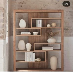 Organisateur de rangement en bois de manguier et d'acacia Étagère de présentation Étagère de bureau en bois réglable à bas prix - Product Image 4