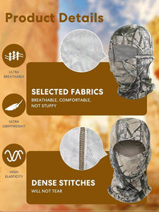 Vente en gros de masques de ski Bonnet de motard de créateur tendance et souple Masque facial chaud personnalisé Masques de cagoule de chasse tricotés - Product Image 5