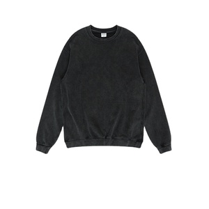 Sweat-shirt ras du cou vintage lavé pour hommes 440gsm Sweat-shirt de haute qualité Stone Washed 440 Gsm Blank Oversized jumper - Product Image 1