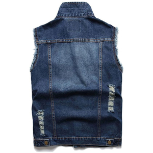 Premium New High Quality Oem Design <b>Men</b> Slim <b>Denim</b> <b>Vest</b> Jacket Sleeveless Jean <b>Vest</b> Casual Wear <b>Denim</b> <b>Vest</b> - Product Image 2