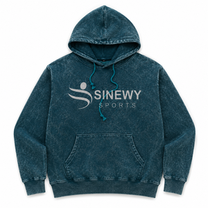 เสื้อฮู้ดผู้ชาย SINEWY SPORTS ผ้าฝ้ายเฟรนช์เทอร์รี่ ล้างสีแบบแอซิดวอช สวมใส่สบาย มีกระเป๋าหน้า ทรงปกติ ระบายอากาศได้ดี เหมาะสำหรับฤดูหนาว - Product Image 1