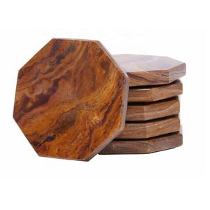 Posavasos modernos de mármol blanco, juego de 6 posavasos de piedra para soporte de bebidas, juego de posavasos de mármol para café, té y mesa de cocina - Product Image 4