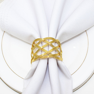 <b>Top</b> Sale Luxury Metal Gold Napkin Ring Stocked <b>Table</b> <b>Decor</b> for Restaurant <b>Wedding</b> Hotel Best Price! - Product Image 2