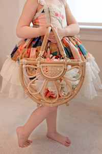Hot Design Boho Hand Woven Basket Handmade <b>Kids</b> Flower Basket Wicker <b>Kid</b> Decor Basket - Product Image 4