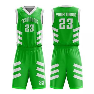 Ensemble de maillot et short de basketball personnalisé pour hommes, imprimé par sublimation, de haute qualité, pour équipes, tailles plus grandes, vente en gros - Product Image 6