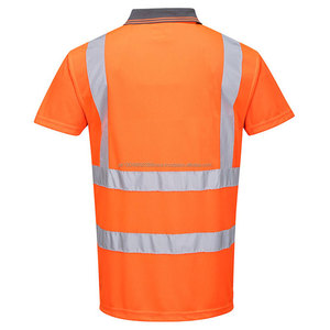 Camisetas Polo de Alta Visibilidad Reflectantes Unisex para Construcción, Colores Personalizados, Transpirables, de Manga Corta, Ropa de Trabajo de Seguridad Antiarrugas Estampada - Product Image 2