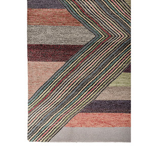Manchaha Hand Knotted Wool & Bamboo Silk Rugs <b>Grey</b> & Black-for Home Decor LES-1033-A - Product Image 4