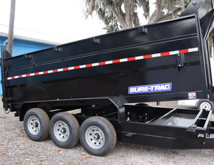 High Capacity 7 x 16 FT (82") Tri-Axle Hydraulic Dump Trailer Heavy Duty Material Hauling Equipment - Product Image 1
