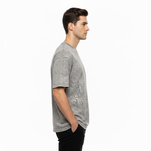 เสื้อยืดแนวสตรีทของผู้ชายเสื้อยืดสำหรับผู้ชายผ้าซักกรดซักเสื้อผ้าไซส์สั้นสวมใส่สบาย - Product Image 2